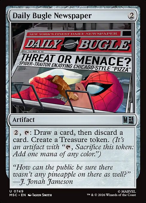 Daily Bugle Newspaper #749 from Marvel Super Heroes Commander