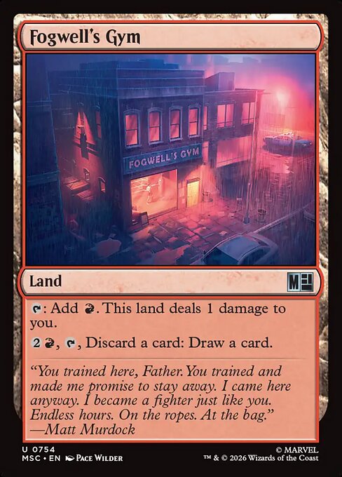 Fogwell's Gym #754 from Marvel Super Heroes Commander