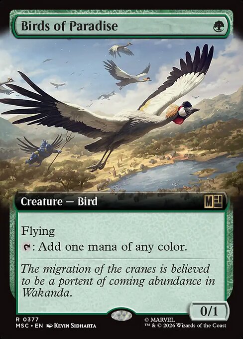 Birds of Paradise #377 from Marvel Super Heroes Commander