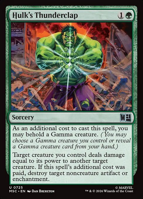 Hulk's Thunderclap #725 from Marvel Super Heroes Commander