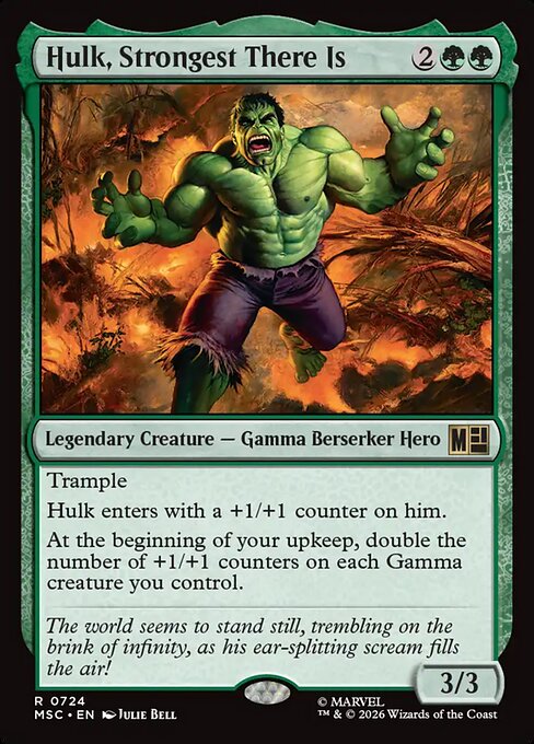 Hulk, Strongest There Is #724 from Marvel Super Heroes Commander
