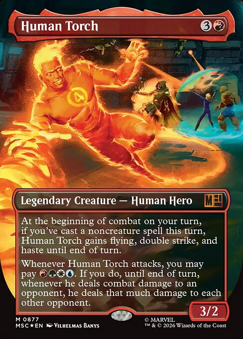 Human Torch #877 from Marvel Super Heroes Commander