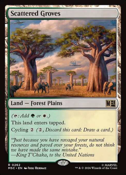 Scattered Groves #262 from Marvel Super Heroes Commander