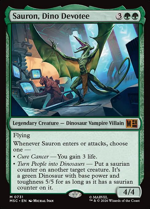 Sauron, Dino Devotee #731 from Marvel Super Heroes Commander