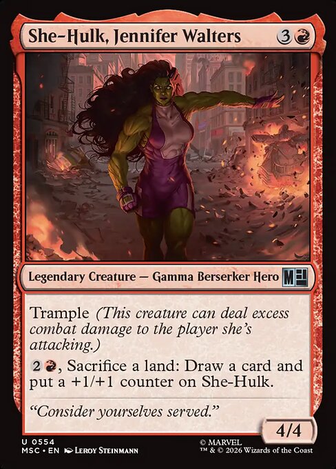 She-Hulk, Jennifer Walters #554 from Marvel Super Heroes Commander