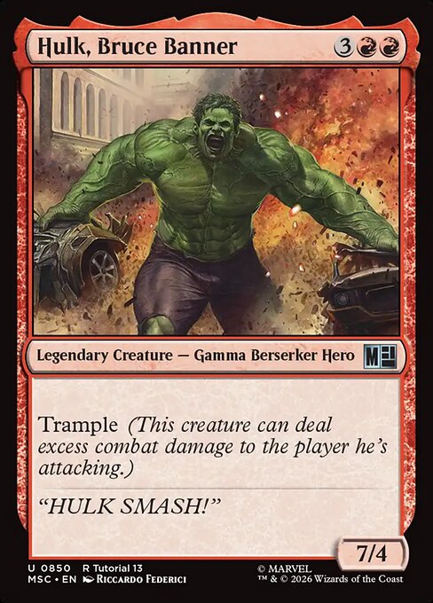 Hulk, Bruce Banner #850 from Marvel Super Heroes Commander