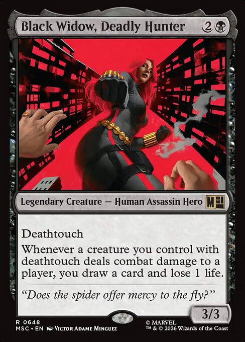 Black Widow, Deadly Hunter #648 from Marvel Super Heroes Commander
