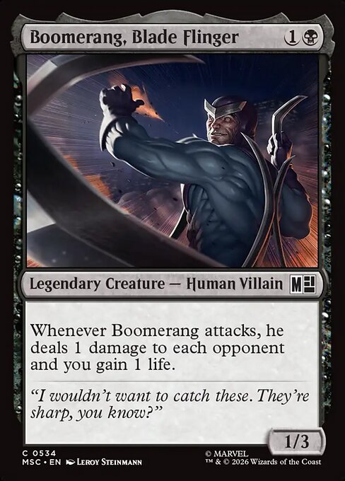 Boomerang, Blade Flinger #534 from Marvel Super Heroes Commander