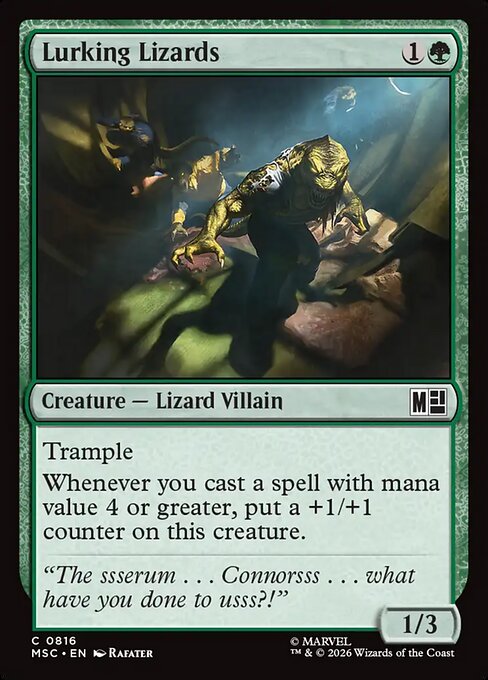 Lurking Lizards #816 from Marvel Super Heroes Commander