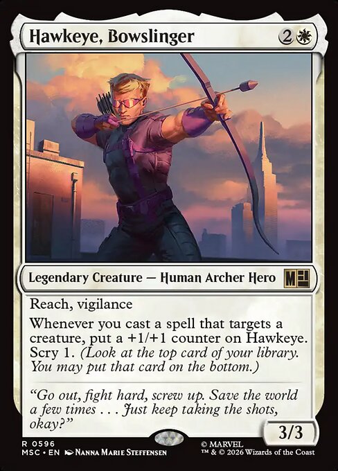 Hawkeye, Bowslinger #596 from Marvel Super Heroes Commander