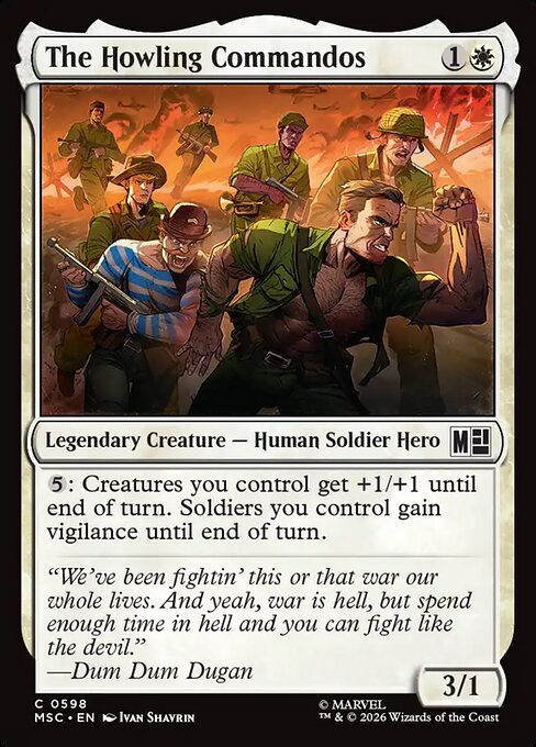 The Howling Commandos #598 from Marvel Super Heroes Commander
