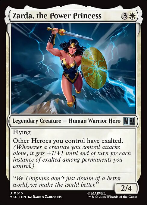 Zarda, the Power Princess #615 from Marvel Super Heroes Commander