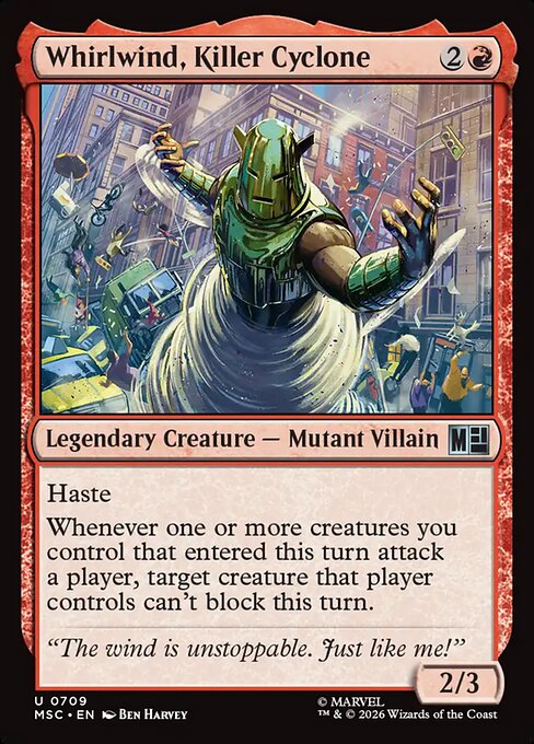 Whirlwind, Killer Cyclone #709 from Marvel Super Heroes Commander