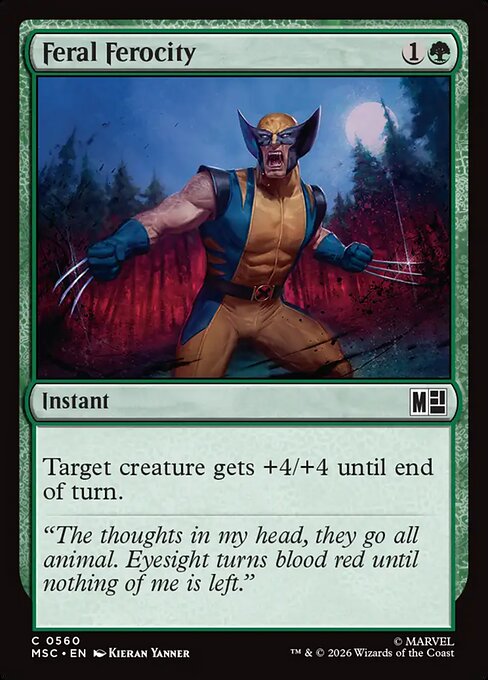 Feral Ferocity #560 from Marvel Super Heroes Commander
