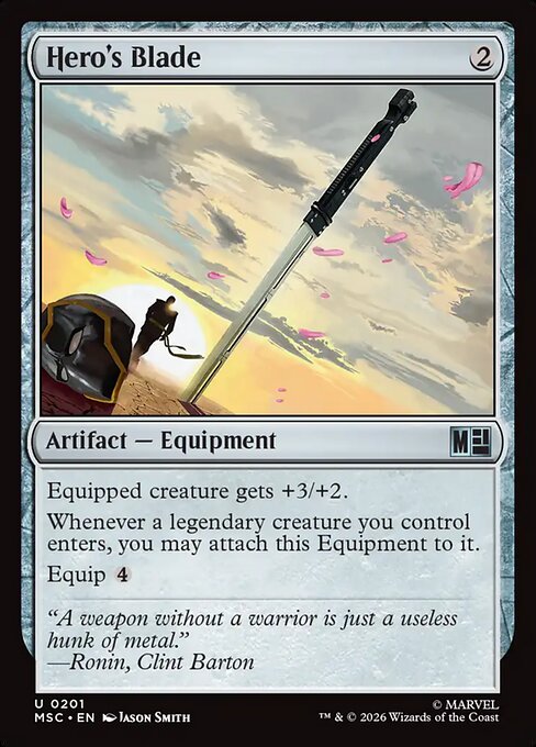 Hero's Blade #201 from Marvel Super Heroes Commander