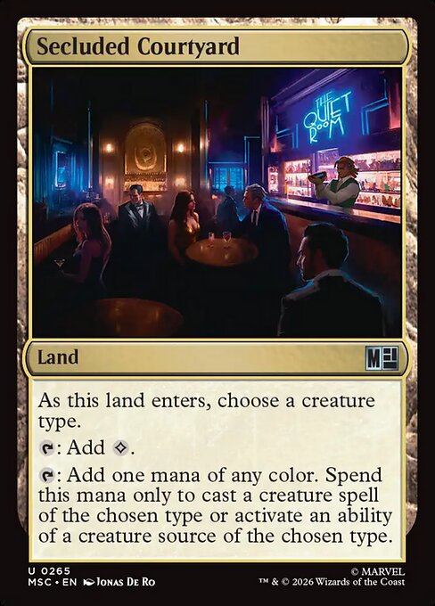 Secluded Courtyard #265 from Marvel Super Heroes Commander