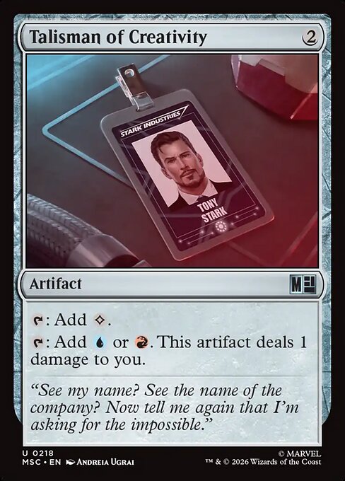 Talisman of Creativity #218 from Marvel Super Heroes Commander