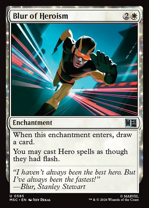Blur of Heroism #585 from Marvel Super Heroes Commander