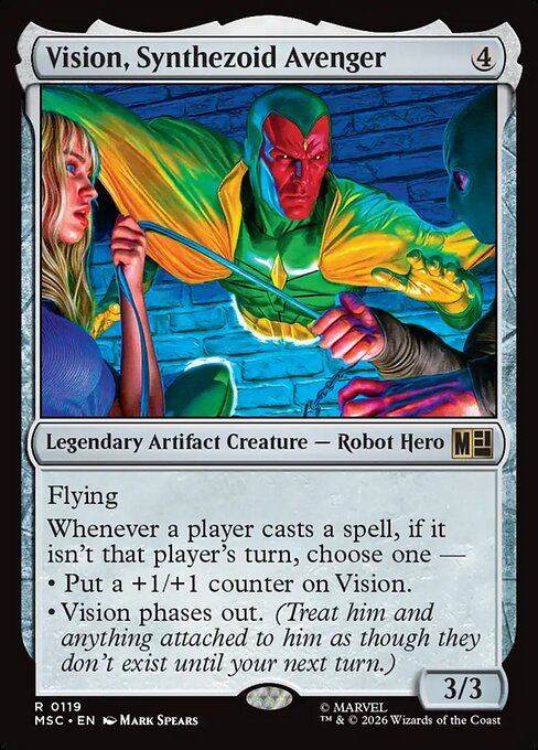 Vision, Synthezoid Avenger #119 from Marvel Super Heroes Commander