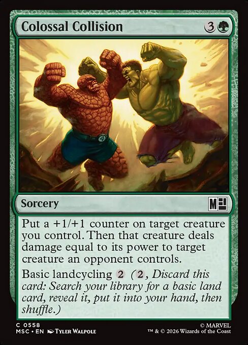 Colossal Collision #558 from Marvel Super Heroes Commander