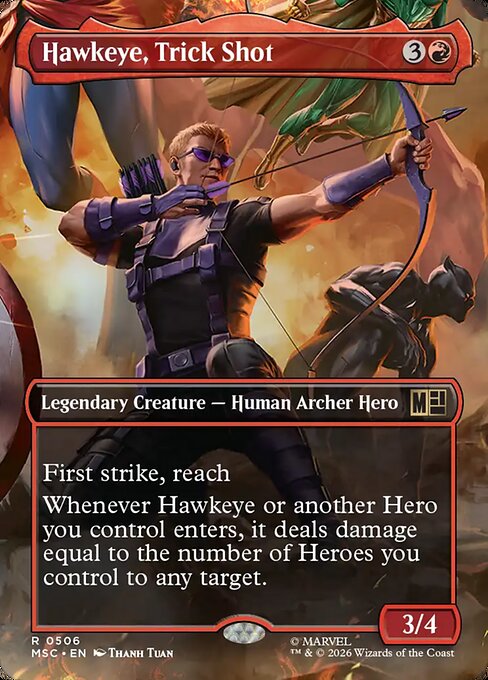 Hawkeye, Trick Shot #506 from Marvel Super Heroes Commander
