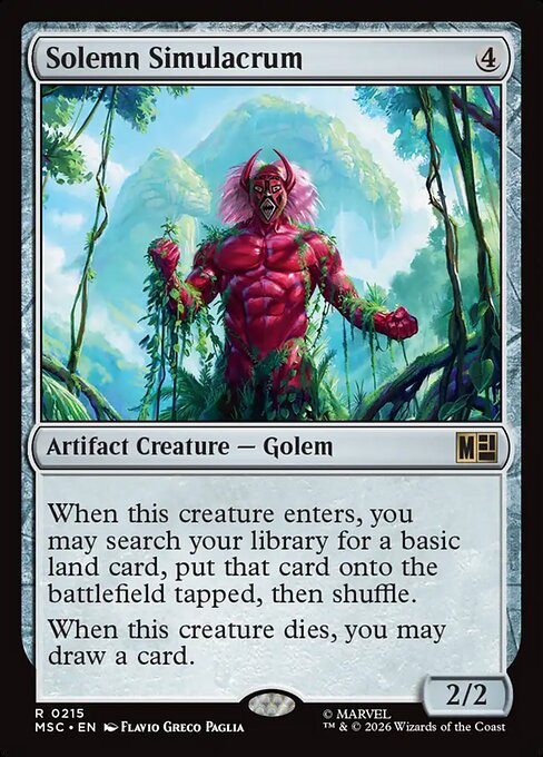 Solemn Simulacrum #215 from Marvel Super Heroes Commander