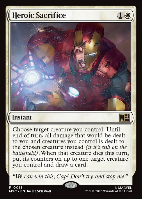 Heroic Sacrifice #18 from Marvel Super Heroes Commander