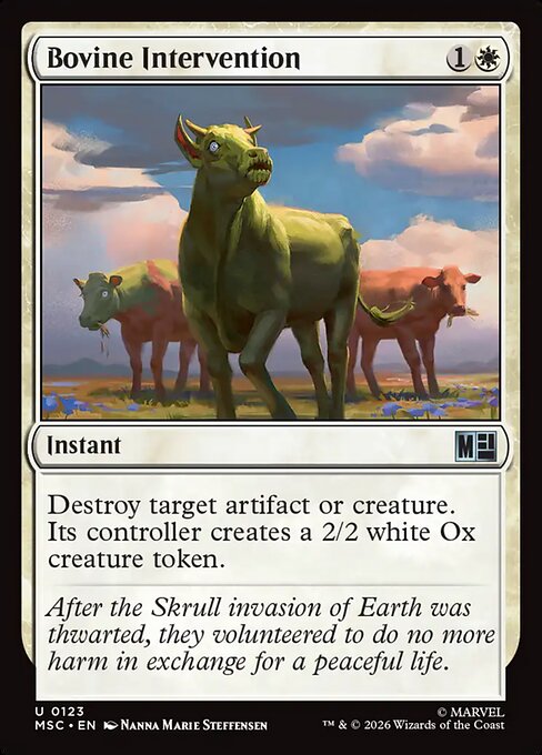 Bovine Intervention #123 from Marvel Super Heroes Commander
