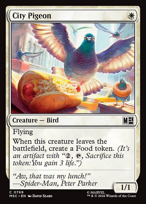 City Pigeon #769 from Marvel Super Heroes Commander