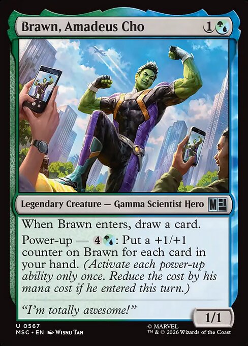 Brawn, Amadeus Cho #567 from Marvel Super Heroes Commander