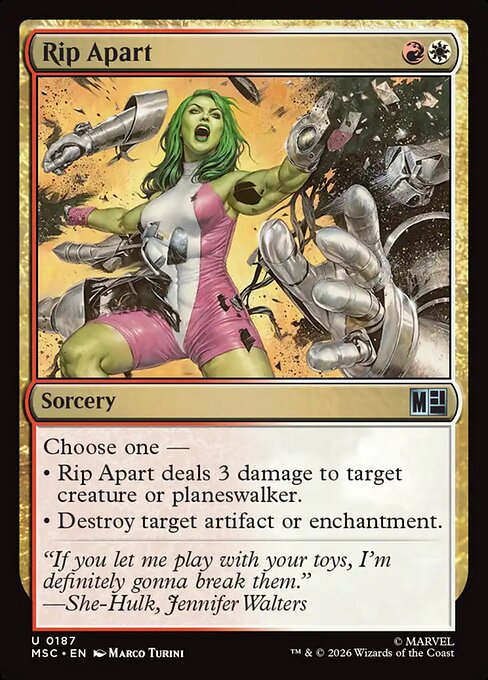 Rip Apart #187 from Marvel Super Heroes Commander