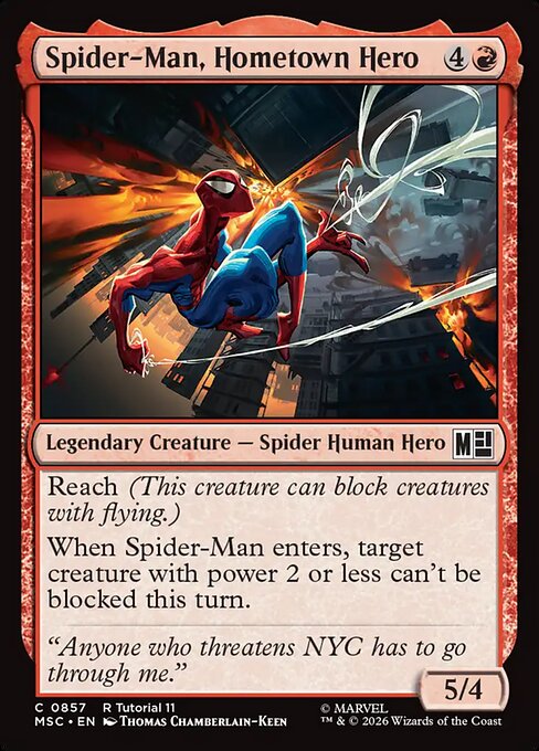 Spider-Man, Hometown Hero #857 from Marvel Super Heroes Commander