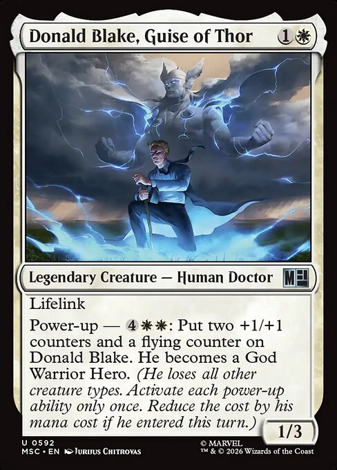 Donald Blake, Guise of Thor #592 from Marvel Super Heroes Commander