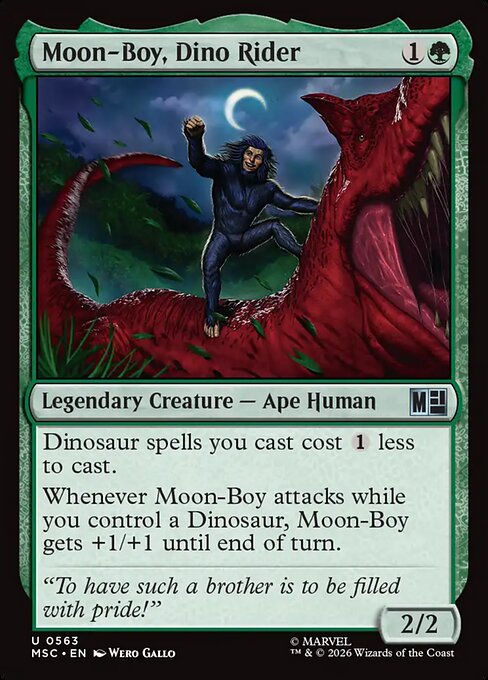 Moon-Boy, Dino Rider #563 from Marvel Super Heroes Commander
