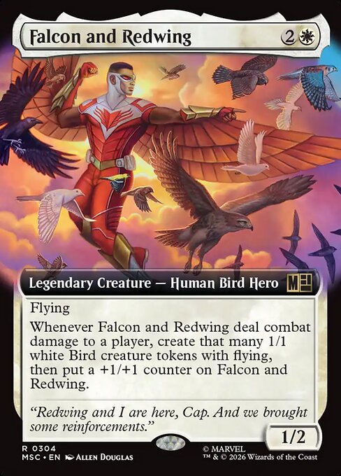 Falcon and Redwing #304 from Marvel Super Heroes Commander