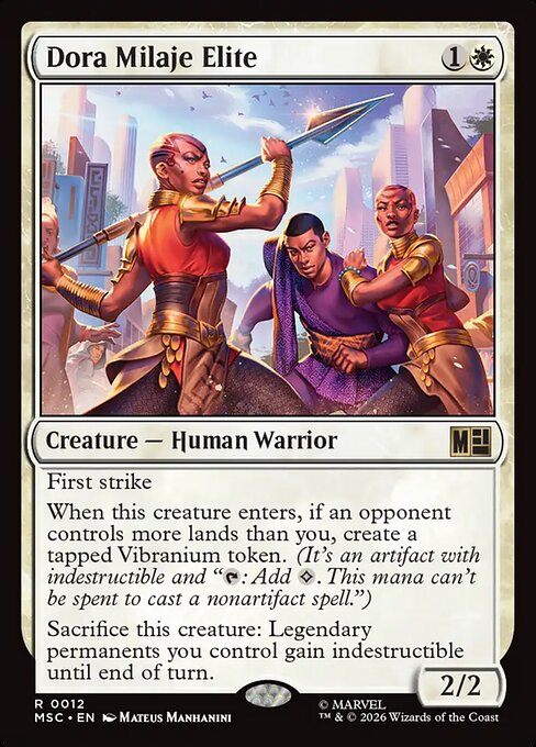 Dora Milaje Elite #12 from Marvel Super Heroes Commander