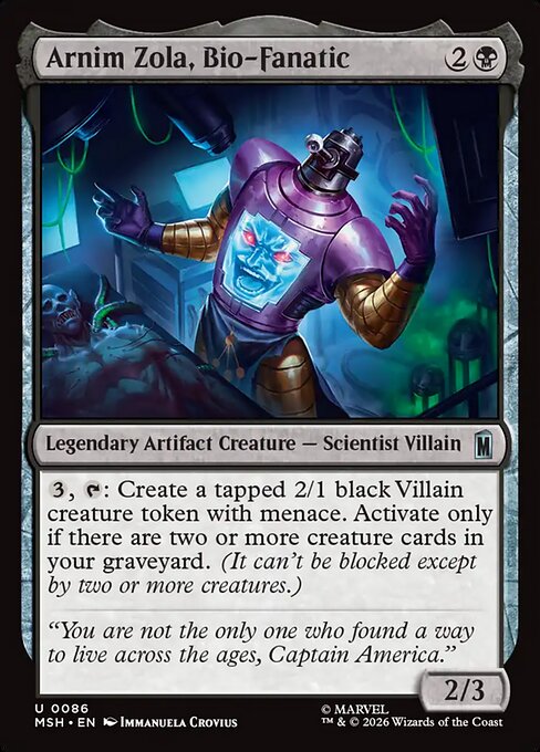 Arnim Zola, Bio-Fanatic #86 from Marvel Super Heroes