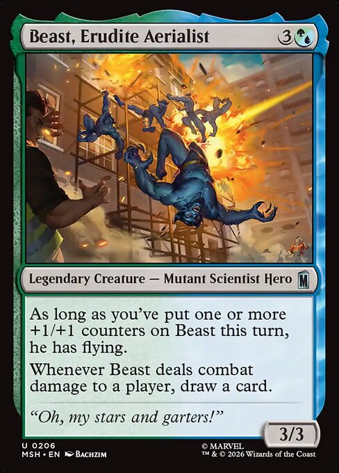 Beast, Erudite Aerialist #206 from Marvel Super Heroes