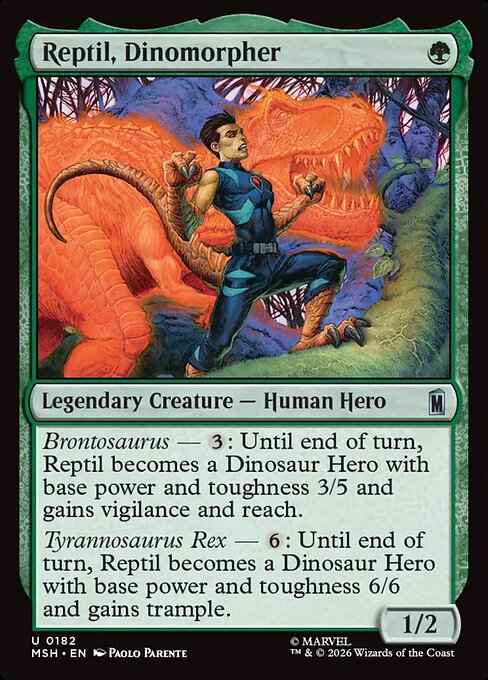 Reptil, Dinomorpher #182 from Marvel Super Heroes