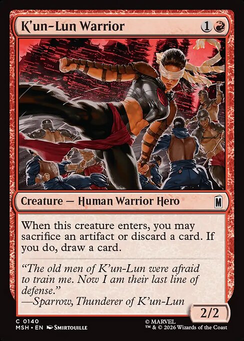K'un-Lun Warrior #140 from Marvel Super Heroes