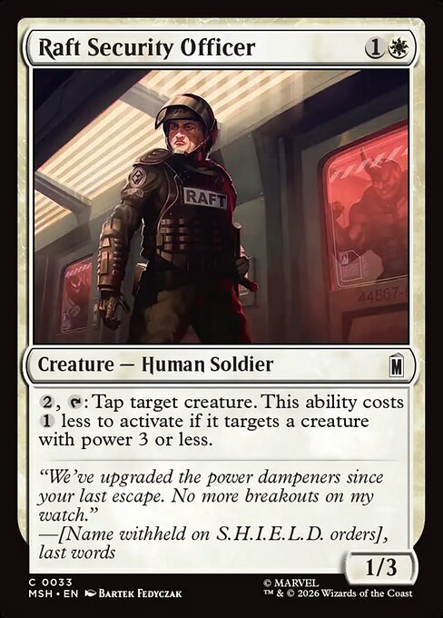 Raft Security Officer #33 from Marvel Super Heroes