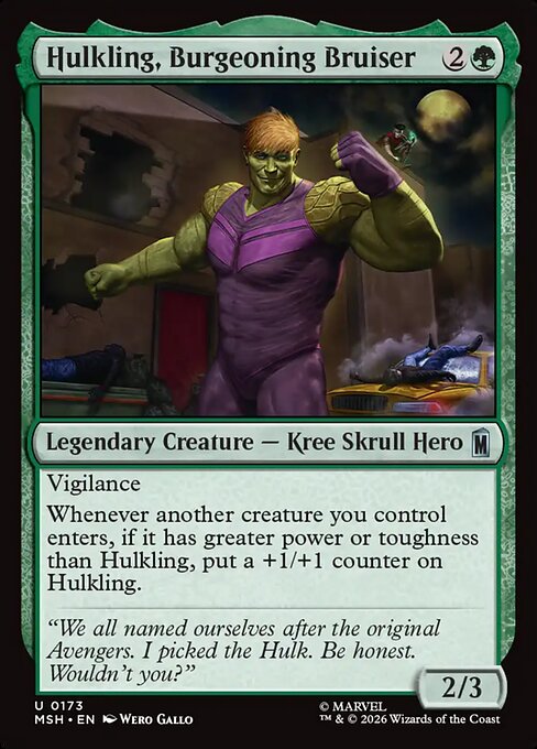Hulkling, Burgeoning Bruiser #173 from Marvel Super Heroes