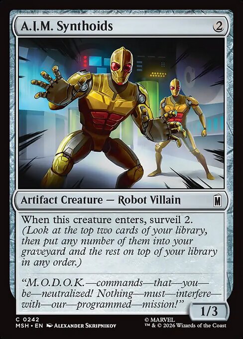 A.I.M. Synthoids #242 from Marvel Super Heroes