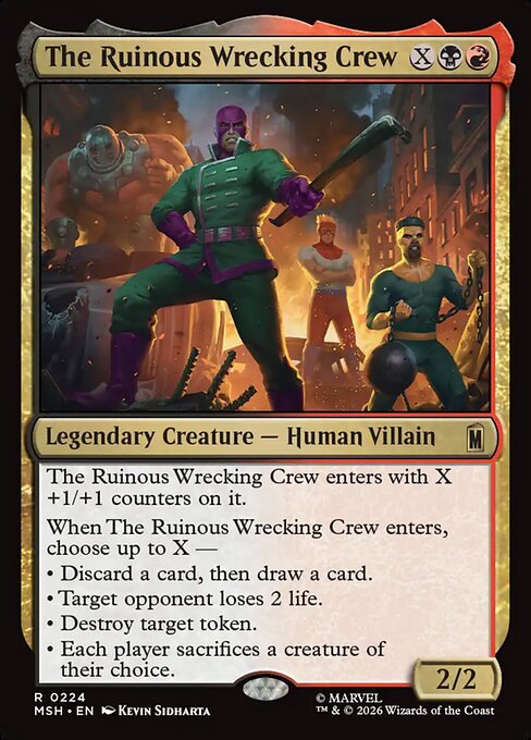 The Ruinous Wrecking Crew #224 from Marvel Super Heroes