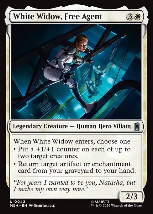 White Widow, Free Agent #42 from Marvel Super Heroes