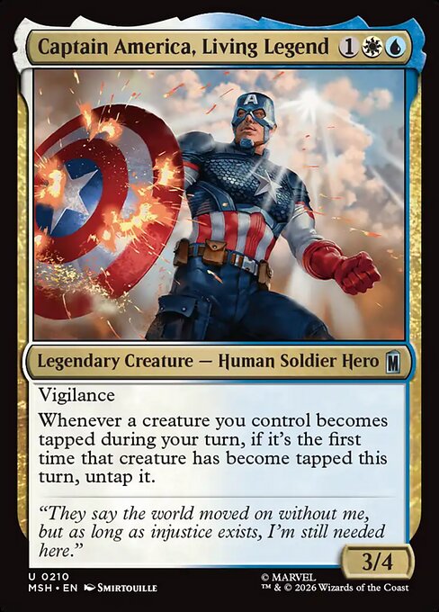 Captain America, Living Legend #210 from Marvel Super Heroes