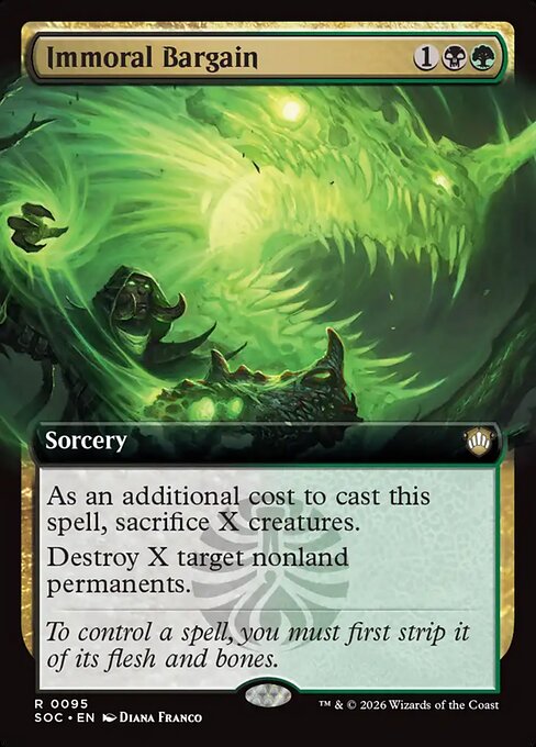 Immoral Bargain #95 from Secrets of Strixhaven Commander
