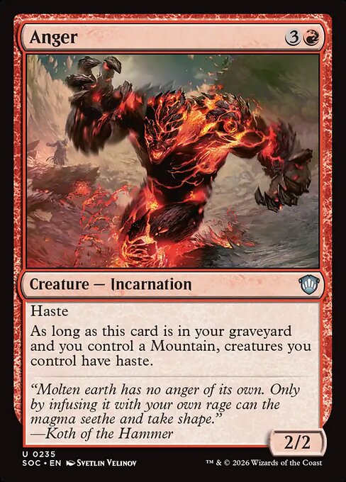 Anger #235 from Secrets of Strixhaven Commander