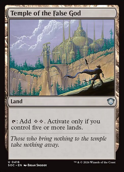 Temple of the False God #416 from Secrets of Strixhaven Commander