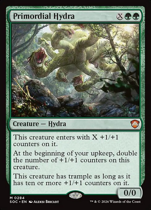 Primordial Hydra #284 from Secrets of Strixhaven Commander